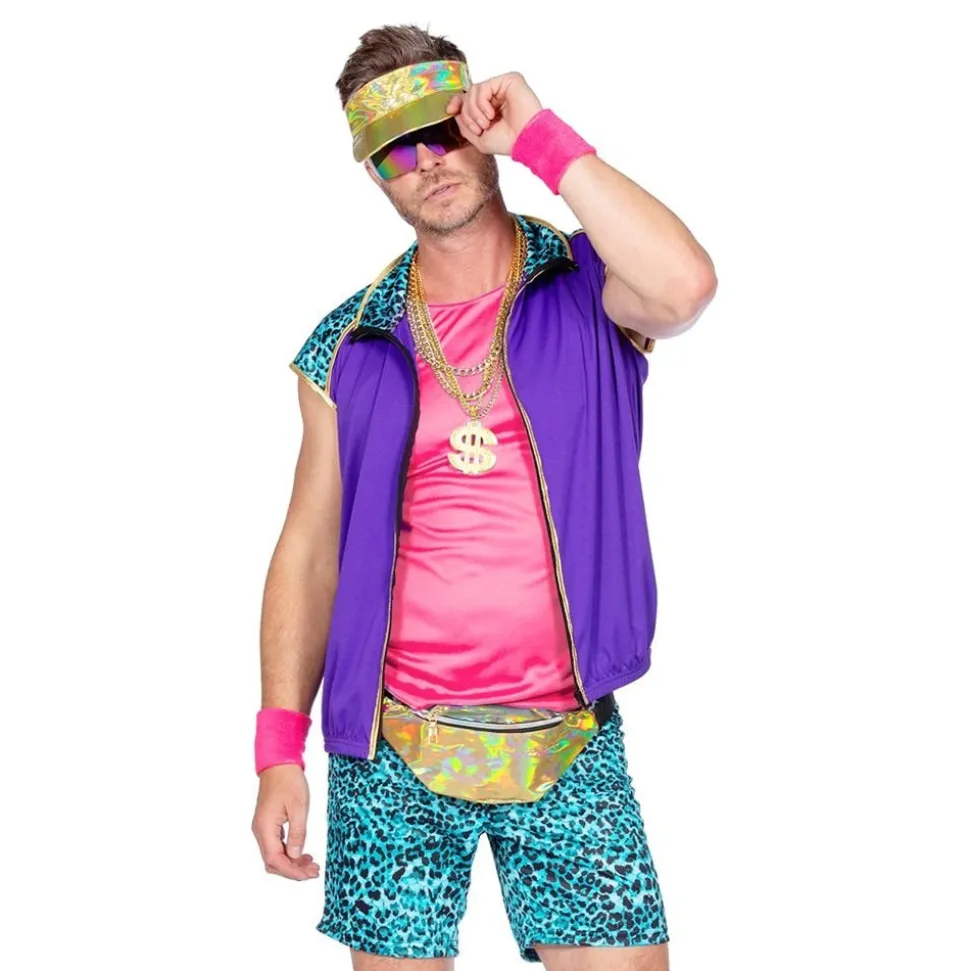 80-tals Aerobics Herr Maskeraddräkt