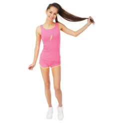 80-tals Aerobics Rosa Maskeraddräkt