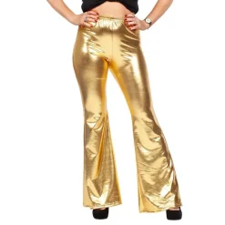 70-tals Byxor Dam Guld Metallic