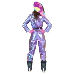80-tals Skidoverall Lila Holografisk