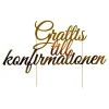 Tårtdekoration Grattis till Konfirmationen