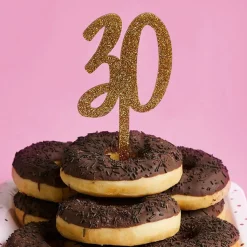 Tårtdekoration 30 Guld i Akryl