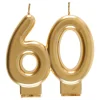 Tårtljus 60 Matt Guld