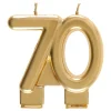 Tårtljus 70 Matt Guld