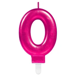 Tårtljus Siffra Rosa Metallic