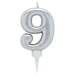 Tårtljus Siffra Silver