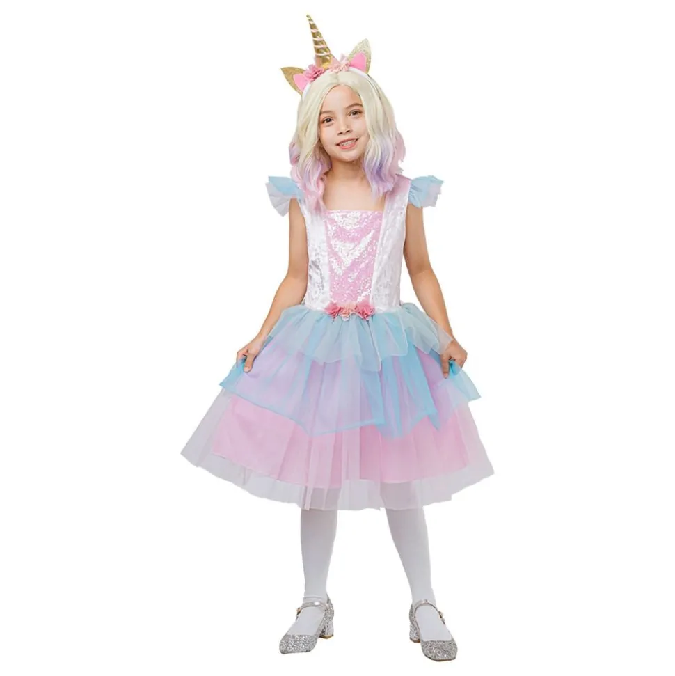 Unicorn Klänning Barn Maskeraddräkt