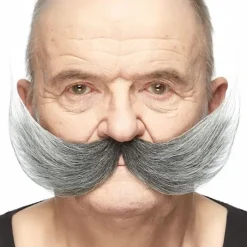 Uppfinnare Mustasch Svart/Vit