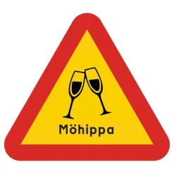 Varningsskylt Möhippa/Svensexa