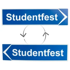 Vägskylt Studentfest