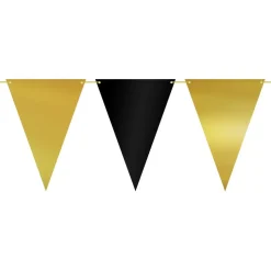 Vimpelgirlang Svart/Guld Metallic