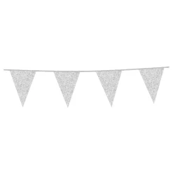 Vimpelgirlang Glitter Silver