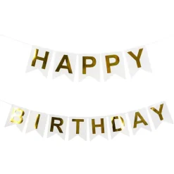 Vimpelgirlang Happy Birthday Vit