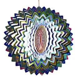 Wind Spinner i Metall Mandala Blå